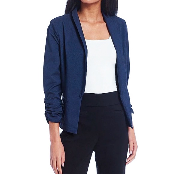 est 1946 Jackets & Blazers - EST. 1946 3/4 Ruched Sleeve Blazer